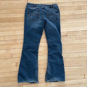 Vintage Y2K Silver Jeans Aiko Mens Bootcut 33x33 Indie Sleaze Made in Hong Kong